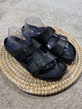 Birkenstock Men’s Arizona EVA Sandals Slip On Slides in Black 7
